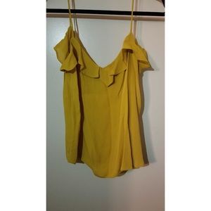 Old Navy Mustard Ruffle Cami